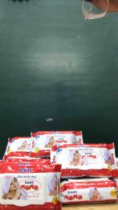 [GIÁ SỈ] Combo 10 gói khăn giấy ướt Baby Mama đỏ 80 tờ hương dịu nhẹ