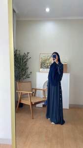 Amee Dress Gami Abaya Wanita Kancing Emas Busui Friendly Gamis Wanita Pengajian Haji Umroh Termurah
