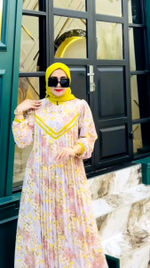 New MAHARANI set*  (Include jilbab segi4)GAUN PESTA/GAMIS SET HIJAB/GAMIS PESTA