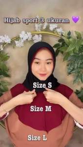 Kerudung Jilbab Hijab Bergo Sport 3 Ukuran S/M/L