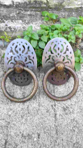 Handle Pintu Gebyok Kuningan Motif Gby 064 Antik 2 Pcs