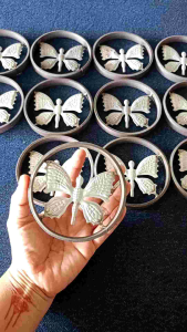 ผีเสื้อในวงกลม 10 cm. แพ็ค 10 ชิ้น #ลวดลายเหล็กดัด