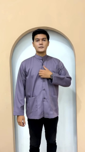 Baju Koko Pria Dewasa Lengan Panjang Saku Depan Ukuran Jumbo | Bisa Reques Tambah Logo Untuk Seragam