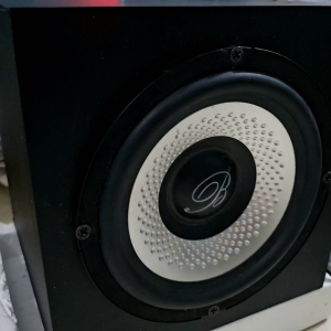 Loa subwoofer mid-bass 6 inch thiết kế trung tâm đen viền bạc phù hợp cho hệ thống âm thanh gia đình hoặc xe hơi