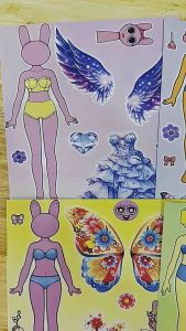 Set 8in1 sticker trang phục công chúa Sprunki sáng tạo