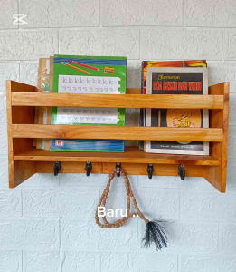Rak Kosmetik Dinding Kayu /Rak Bumbu Dinding Kayu /Rak Dinding Serbaguna Kayu
