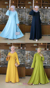 Gamis Syari Cantik Korean Looks Style || Tofa Dress By Naura