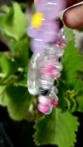 White Flower Oil Keychain