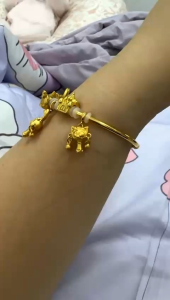 Gold pure gold 999 Little Fox Pendant Cartoon Necklace