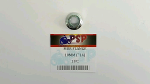 Mur Flange 10mm (Harga Per 1 PCS) - Mor Baut Baud Flange Fleng Pleng Hex Nut Bibir Ring Topi Drat 10mm mili M10 Kunci "14 Universal Untuk Berbagai Motor