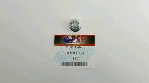 Mur Flange 8mm (Harga Per 1 PCS) - Mor Baut Baud Flange Fleng Pleng Hex Nut Bibir Ring Topi Drat 8mm mili M8 Kunci \\\"12 Universal Untuk Berbagai Motor