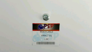 MUR FLANGE 6mm - Mor Bibir Ring Topi - Mur Kunci Drat \"10 (Harga Per 1 Biji)