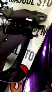 Cover Full Body Halus Honda Beat Karbu 2008-2012 Hitam Lembayung Ungu