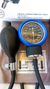 Baxtel APG BLUE Ring Aneroid Sphygmomanometer BP/LIGHT BLUE DELUXE Stethoscope