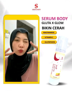 Shineskin Body Serum Gluta Glow: Pencerah Kulit & Ongkir Gratis
