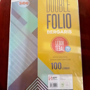 Kertas Double Folio Bergaris 100 Lembar 70Gsm Merek SIDU