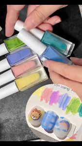 Set gel cọ nét cồn loang sữa pastel QINGYOU 6 màu sơn và vẽ móng tay nail