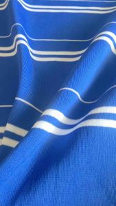 Kain Rib Bur Poliester Biru Benhur Untuk Jaket Premium Hoodie Jogger Tepat