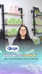 Ống hít mũi ZUGE mát lạnh bạc hà và thảo mộc  Giảm nghẹt mũi thơm mát dễ chịu