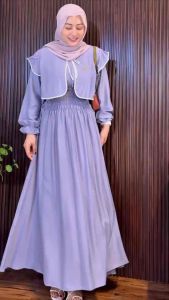 RENGGANIS - CLADIA DRESS KONDANGAN BAHAN RAYON TWILL PREMIUM SUPER ADEM DAN LEMBUT OUTFIT KONDANGAN OUTFIT SIMPLE OUTFIT HANGOUT DRESS PANTAI DRESS MUSLIMAH BAJU PANJANG WANITA POLOS GAMIS FULL MOTIF GAMIS POLOS BUSUI FRIENDLY
