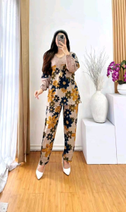 Setelan Premium Cplp Matahari Wanita Dewasa Bahan Katun/ Rayon Nyaman Dipakai Baju Batik Terbaru 2025