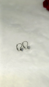 Anting daisy putih titanium model kait anti karat tidak luntur