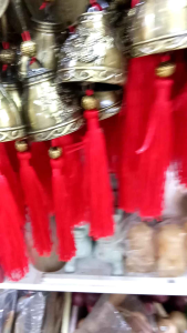 ที่แขวนห้อยกระดิ่งระฆังมงคล(คละลายคละแบบ)งานโลหะ