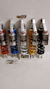 New~ Shockbreaker Shock Copy Oh-£ins Single Tabung Atas 310mm & 330mm Universal Matic Pnp Beat /Vario /Fino /Mio /Scoopy/Spacy/ Genio/ Xride/ Aerox125/ Xeon/ Yamaha Freego/ Spin Dll