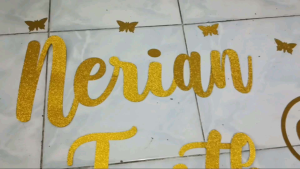 calligraphy letters cutout with free star or butterfly/sold per letter