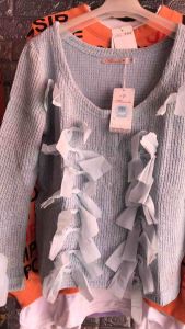 เสื้อกันหนาว ไหมพรมถักโบว์ น่ารักมาก มือ1 ป้ายห้อย ผ้านุ่ม ยืดเยอะ