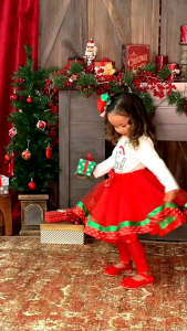 Set Tutu Santa Hari Natal Anak Perempuan Premium Terbaru