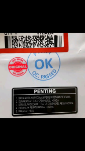 LABEL DRIVE CAUTION HONDA PCX 150 K97/NEW CB150R STREET FIRE K15G