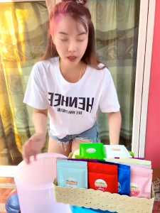 แป้งสาโท ไม่ใช้ข้าว สูตรบลูเบอร์รี่ 1ซอง(18กรัม)ทำได้ 3.5 ลิตร