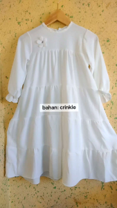 GAMIS KIRANA KIDS PUTIH / HITAM / WARNA CRINGKEL MUSLIM STYLE KOREA / MANASIK HAJI