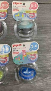 Ti Ngậm Siêu Mềm Cho Bé Sơ Sinh Pigeon Funfriends | Ti Ngậm Pigeon Cho Bé 0-6 Tháng
