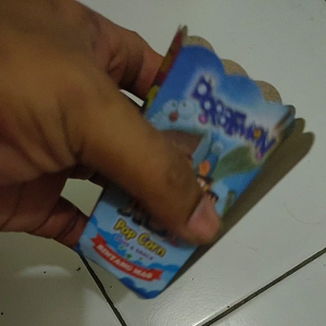 Kertas Wadah Popcorn 9x5 cm Bergambar Bahan Duplex Isi 100 pcs