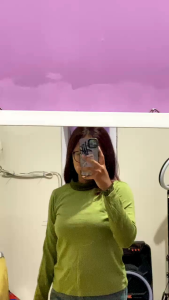 manset perempuan kerah turtle neck