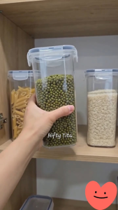Food Storage Container – Space-Saving Pantry Organizer for Rice Grains Pasta & Dry Goods