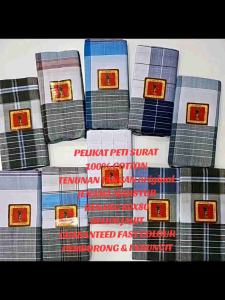 KAIN SARUNG COTTON PELIKAT INDIA CHOP PETI SURAT TENUNAN TANGAN EKSKLUSIF PEMBORONG & PERUNCIT