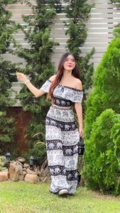 ชุดช้างปาดไหล่+กระโปรงยาวลายช้าง 🖤🐘 ดีเทลน่ารัก ทรงเจ้าหญิง ผ้านิ่มใส่สบาย ผ้าเกรดพรีเมี่ยม