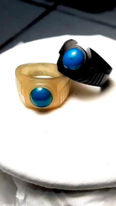 Cincin Bacan Doko Ring Tanduk Kerbau hitam Dan Bule