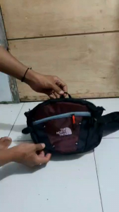 Tas Selempang TNf outdoor 2 pungsi Tas Pinggang Tas WaistBag Pria