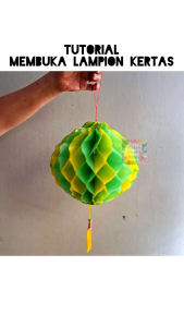 LAMPION KERTAS GANTUNG HIJAU RUMBAI TASSEL ramadhan puasa lebaran idul fitri marhaban eid mubarak dekorasi atap dinding rumah kantor halal bi halal murah hiasan gantungan paper lantern green maulid nabi muhammad