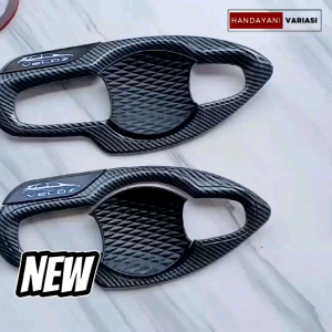 Cover Outer Mangkok Pintu Toyota Veloz 2022 2024 Carbon Glosy