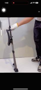 Elderly walking stick walking aids folding Seat Cane Chair Walking Stick Aluminium Stainless Steel (Leather stick)