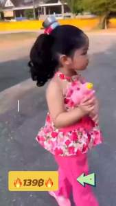 ชุดลายดอก🌸 ชุดย้อนยุคลูกสาว น่ารักสีสัน สดใส