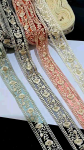 renda bordir per-meter (100cm) lebar 3cm