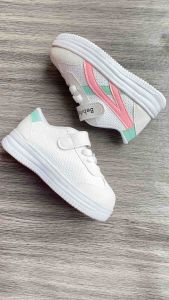 Sepatu Sneakers Anak Perempuan Sport List Pink Usia 12-3 Tahun Sport Flat 3 Kasual Terlaris Sepatu Balita Terbaru