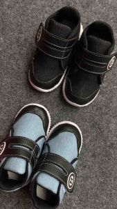 Sepatu Sneakers Anak Laki Sport Usia 8 Bulan 1 2 3 Tahun Jeans Denim Kasual Kece Lucu