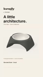 The Vale by Kurocity Paws | Elevated Dog Bowl Small | Form Collection